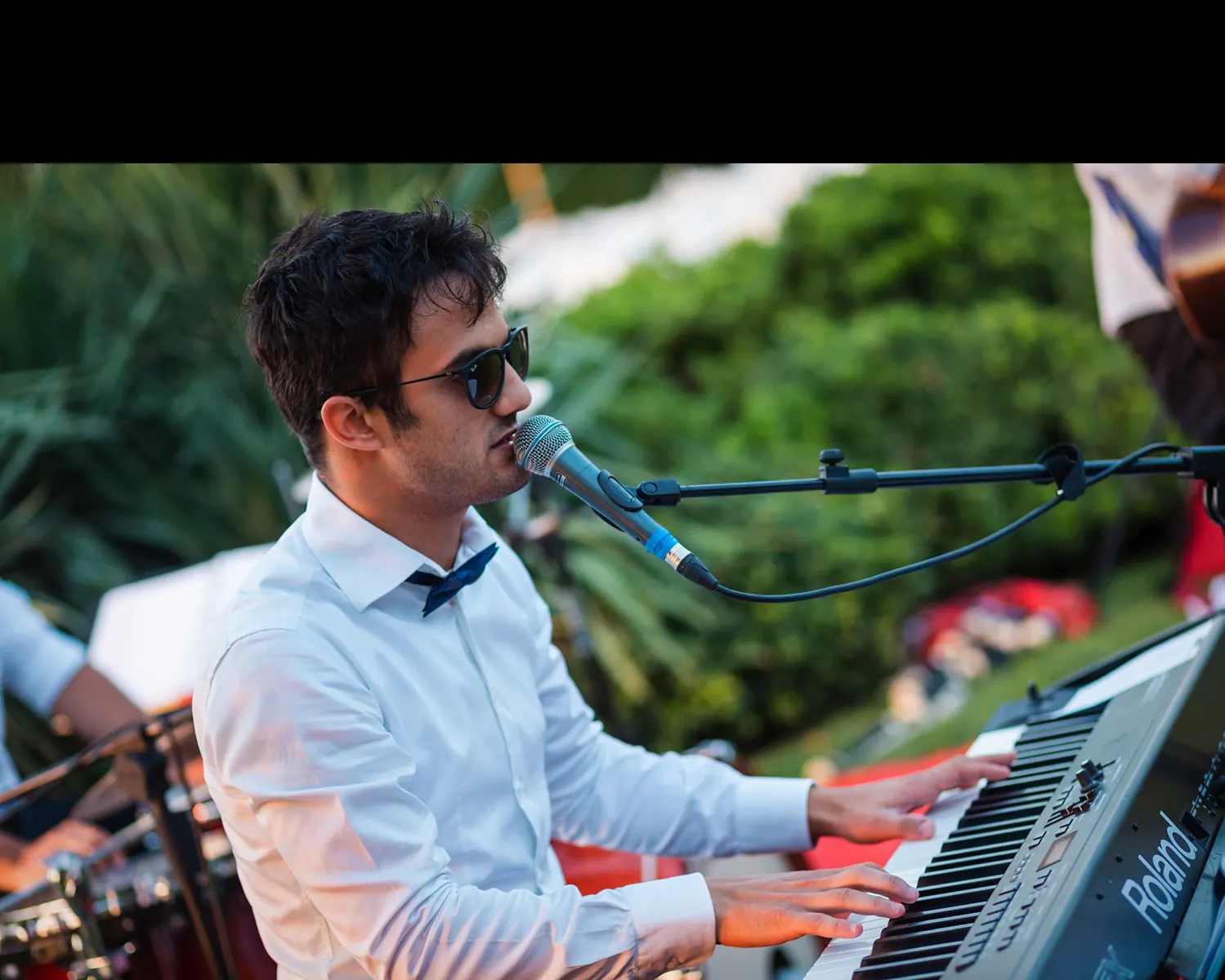 Andrea Ugolini, pianista e cantante della band Jackpot